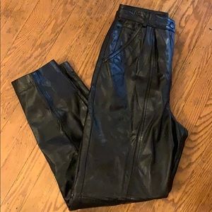 Vintage black leather pants